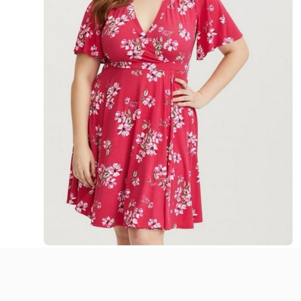 Torrid Faux Wrap Dress 4x NWT